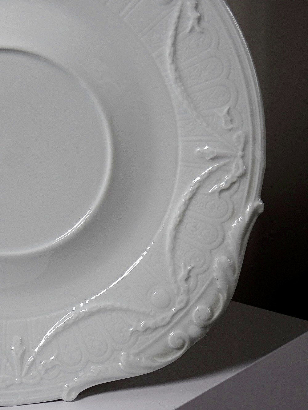 Very large centrepiece dish Lafarge & Co Limoges porcelain vintage