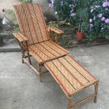 Chaise longue rotin