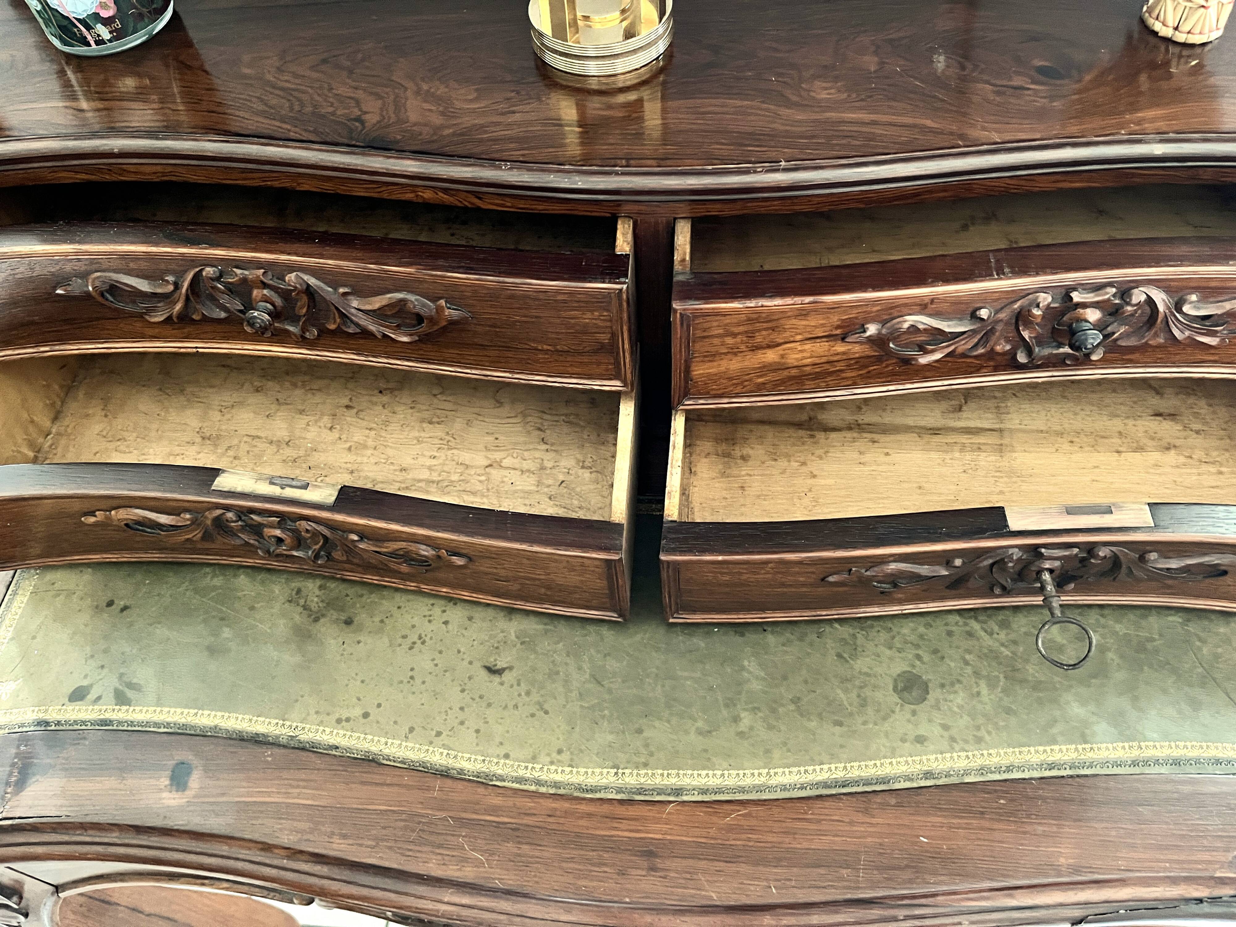 English mahogany tiered desk late 19th century