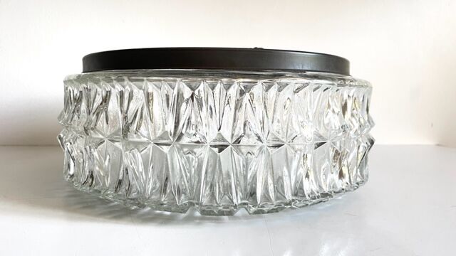 Semi-crystal ceiling lamp design german vintage