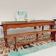 Provencal farmhouse table raw wood