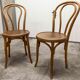 Pair of bistro chairs Fischel 1930 curved wood