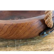 Adrien Audoux and Frida Minet rare basket in solid oak and cordage.