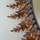Oval sun mirror wrought iron from the 1950s Italy