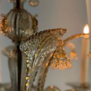 Lustre vénitien en verre de Murano mordoré, vers 1920