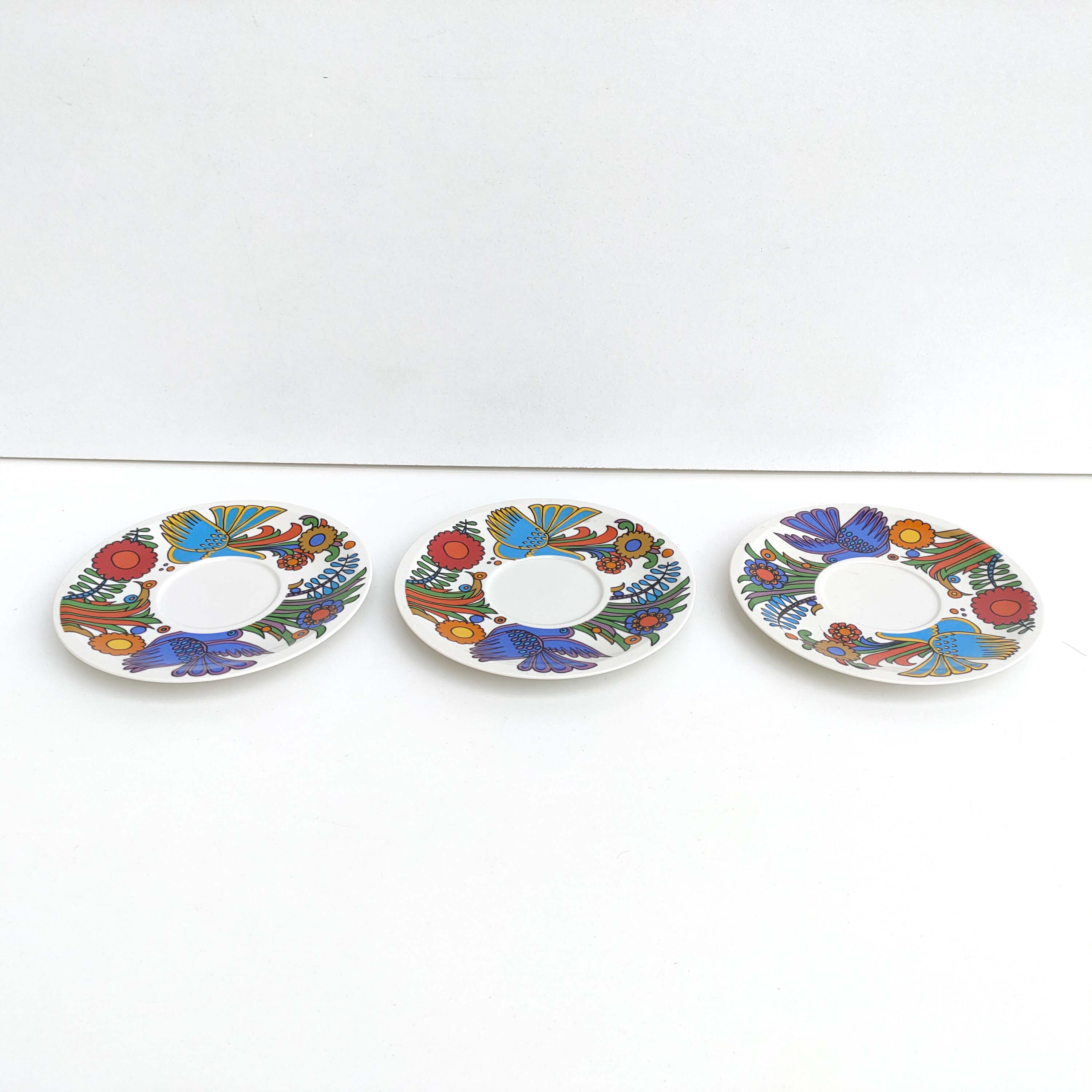 Three plates Acapulco Villeroy - Boch 70s