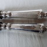 Leg service covered fork solid silver knife