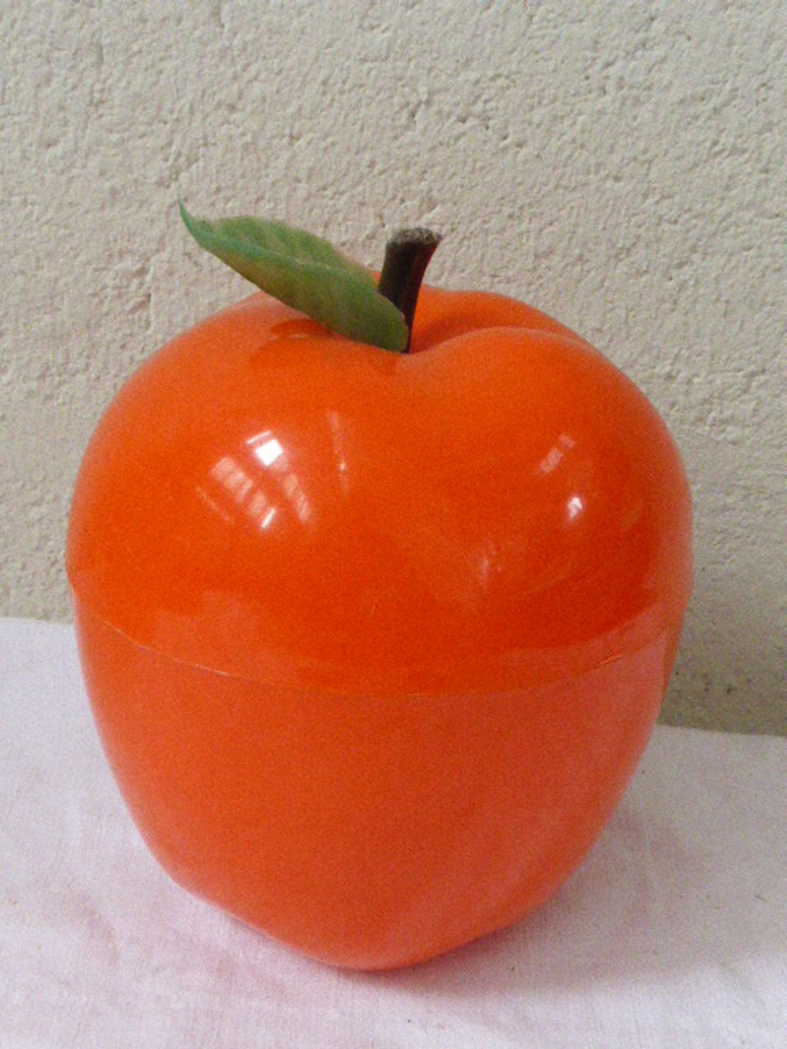 1970 vintage orange apple ice bucket