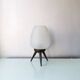Danish vintage wooden tripod table lamp, 1970