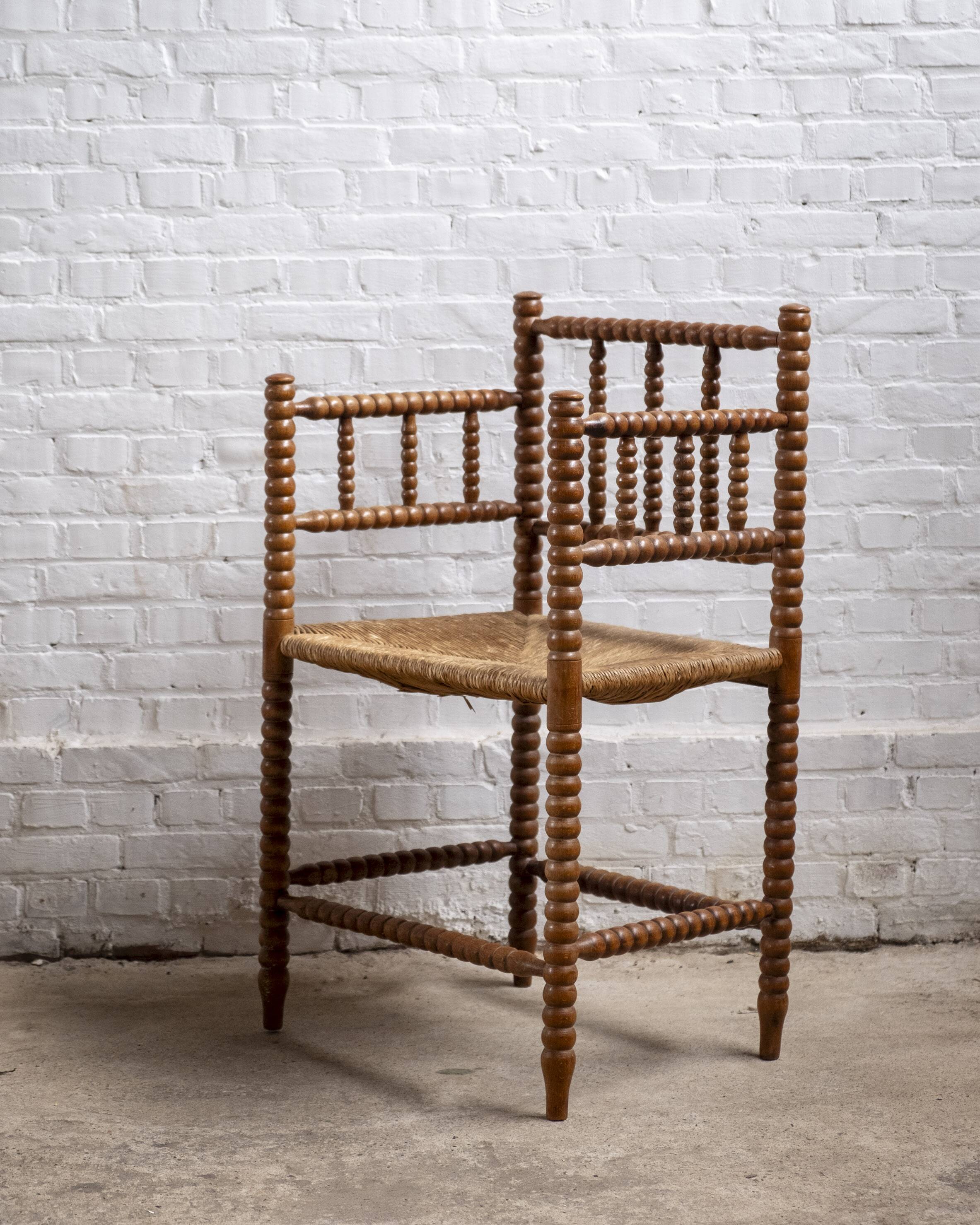 Chaise fuseaux, début 1900 Pays-Bas