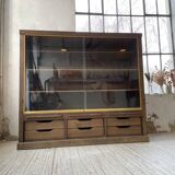 XXL oak display cabinet