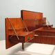 Double bed from the 1960s with bedside tables by Silvio Cavatorta.