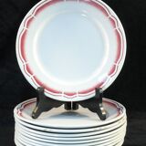 11 flat plates badonviller red no digoin
