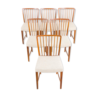 Lot 6 chaises de Frits Henningsen, Danemark, années 50