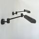 Paire d’appliques vintage orientable en laiton, France 1970