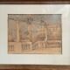 Old painting watercolor south of the France February 48