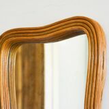 Miroir mural en rotin