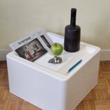 Side table with fiberglass storage Berthier style, 1970s, 50 cm