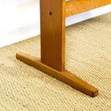 Scandinavian teak and ceramic dining room table with extensions