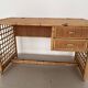 Italian Bamboo and Rattan Desk or Vanity with two Drawers, 1970s