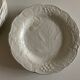 Set of 12 English earthenware plates Burleigh Davenport relief Vine leaf and strawberries