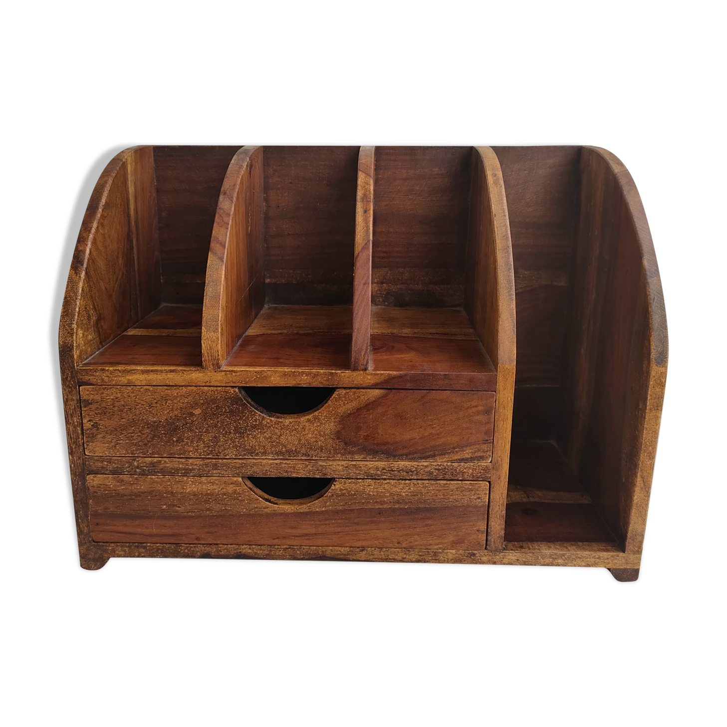 Mango wood office organizer