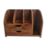 Organiseur de bureau en bois de manguier
