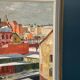 Swedish Oil on Panel“Landscape” by Bertil Lundqvist , Vintage & Framed