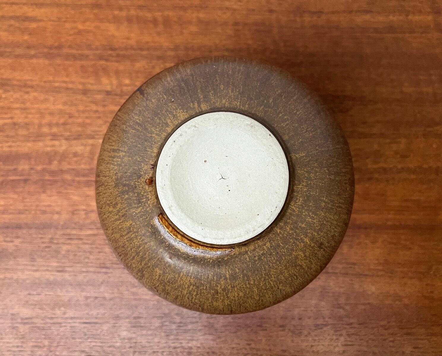 Mid-century German minimalist studio pottery vase, 1960s.