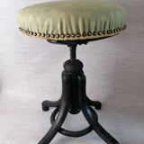 Thonet wooden screw stool. Revamped Empire style.