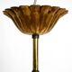 Beautiful huge 1970s gold-plated 5-arm tall metal chandelier by Hans Kögl