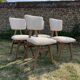 Set de 4 chaises minimalistes en chêne années 50