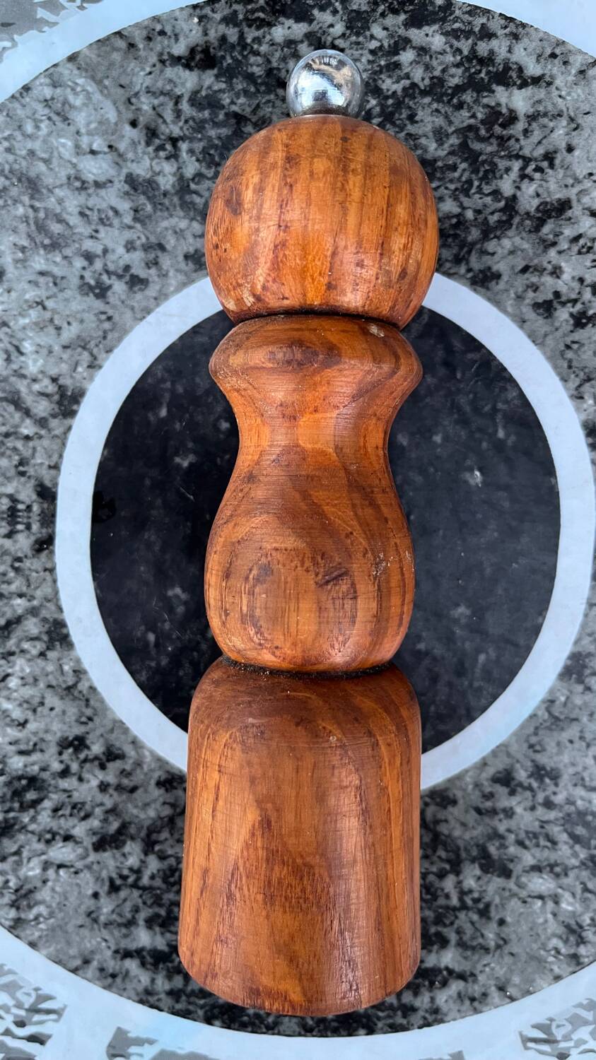 Trio of vintage pepper mills