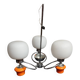 Space age chrome and ceramic chandelier