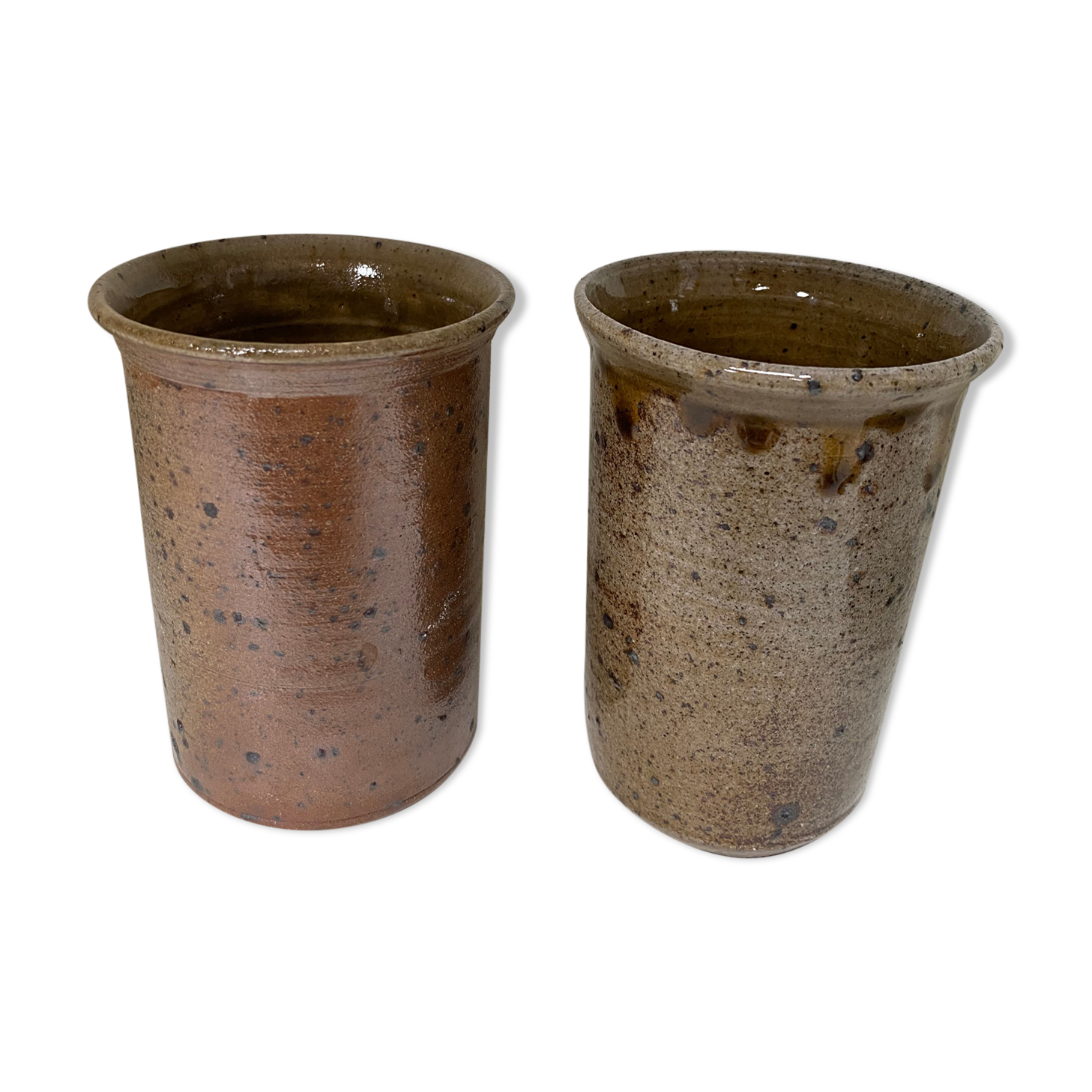 Pair of sandstone mugs