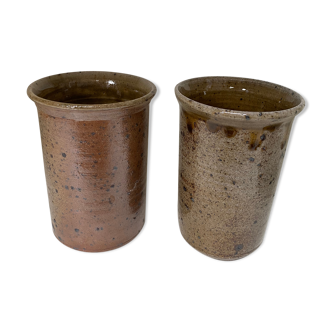 Pair of sandstone mugs