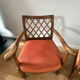 2 fauteuils vintage en bois et tissu