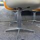 6 fauteuils Eames Lafonda tissu orange pied chromé vers 1970s