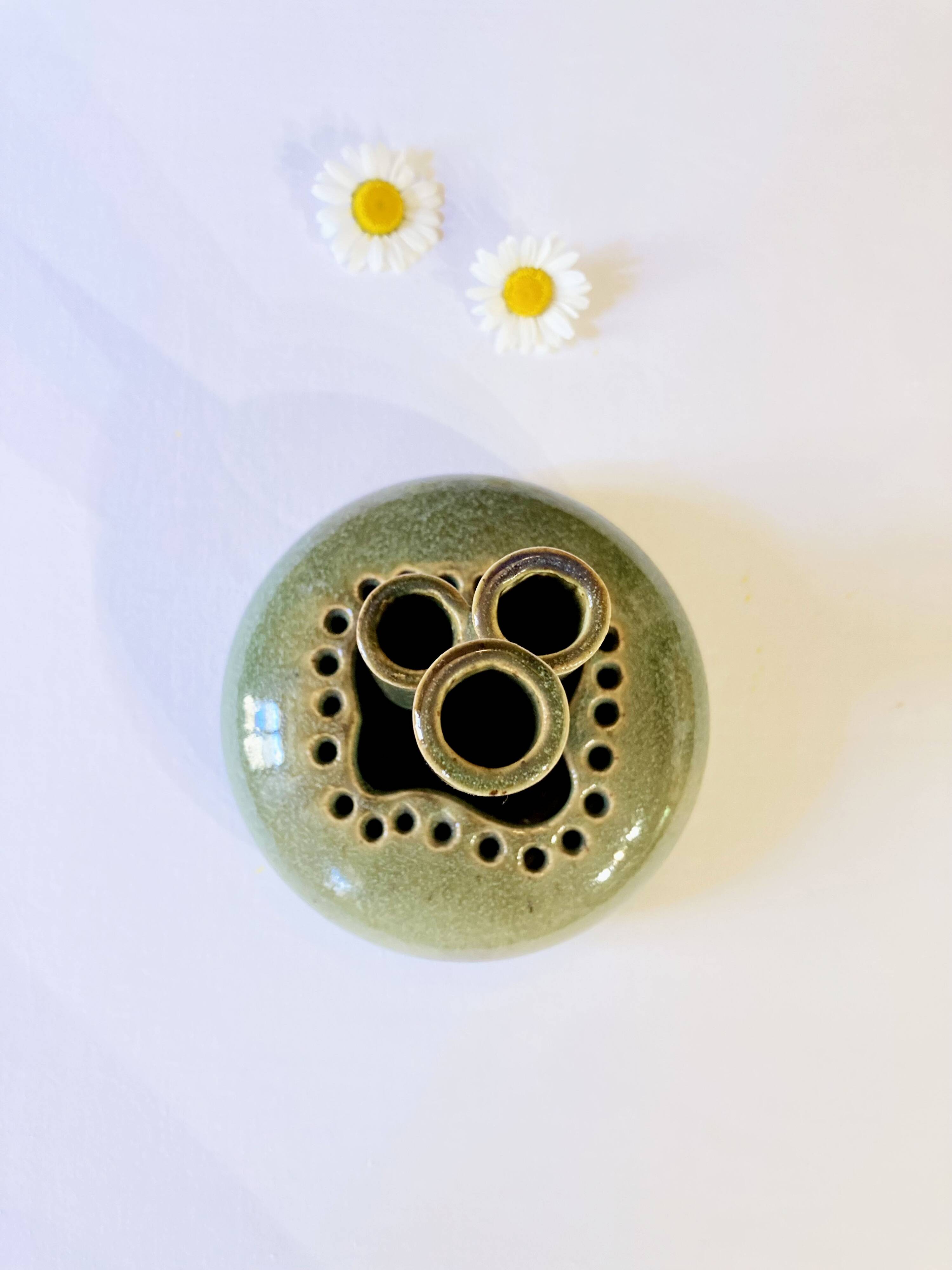 Vase soliflore 3 branches en céramique artisanale