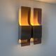 Vintage double wall lamp in metal and perspex, France 1970s