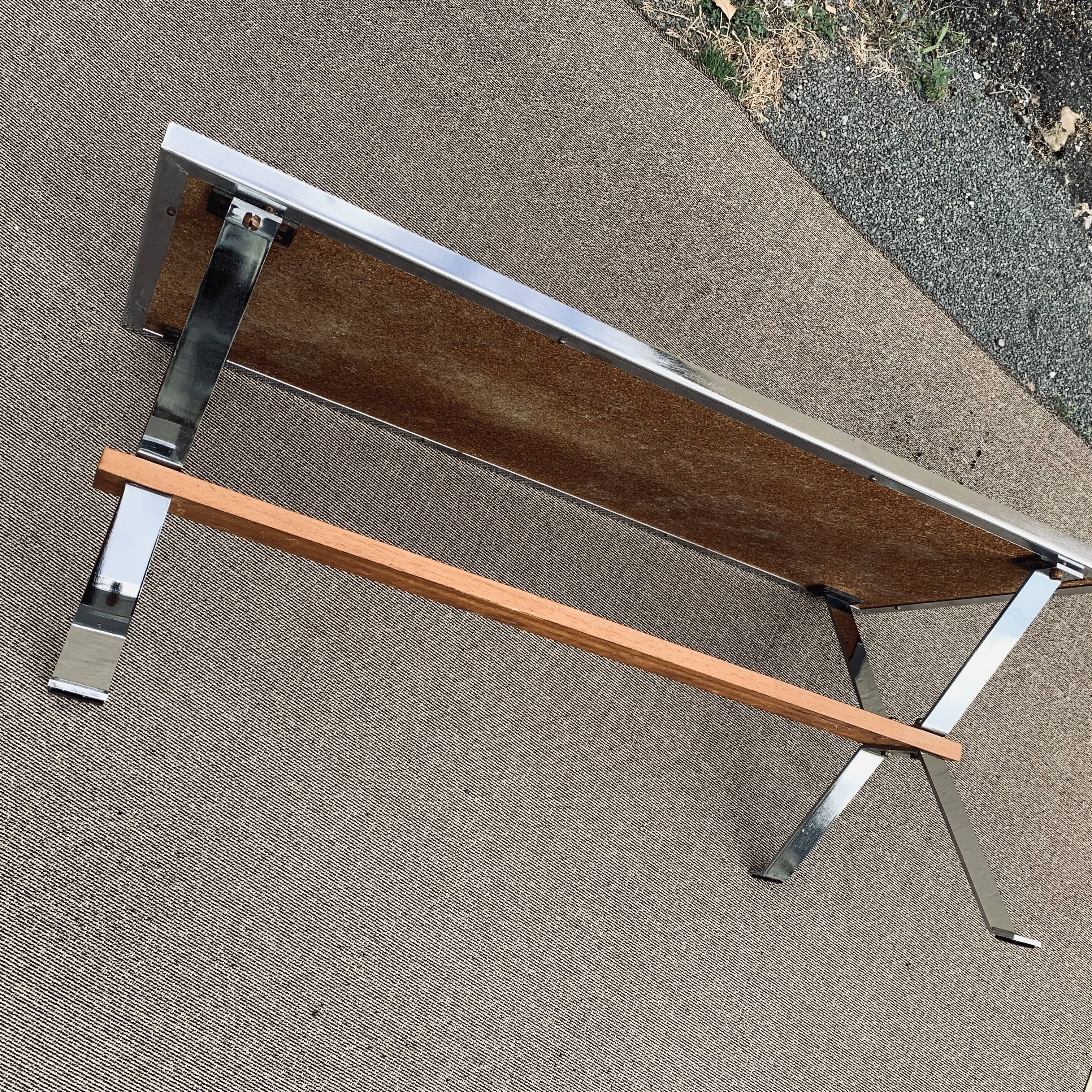 Table basse céramique et acier 1970