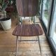4 chaises en formica vintage marron effet bois