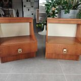 Pair of vintage teak bedside tables