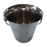 Champagne bucket in silver metal