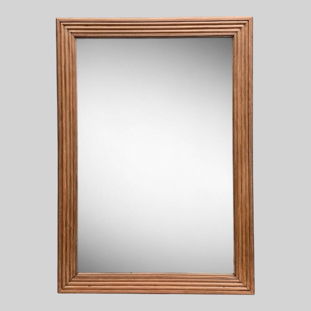 1940 beveled mirror solid raw oak 74x104