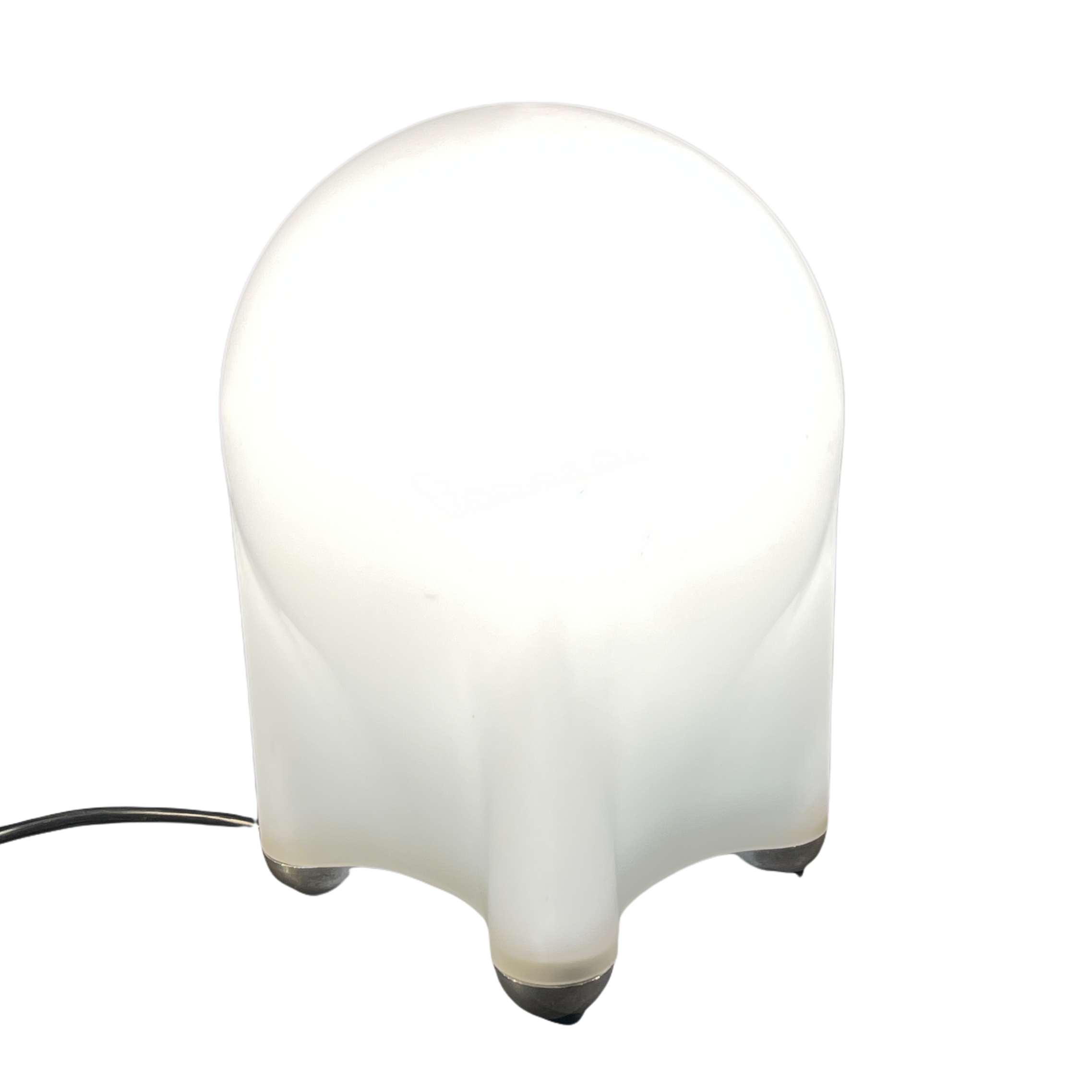 Giotto Stoppino for Tronconi in 1976, Table Lamp "Drop" in Opaline Lined Glass