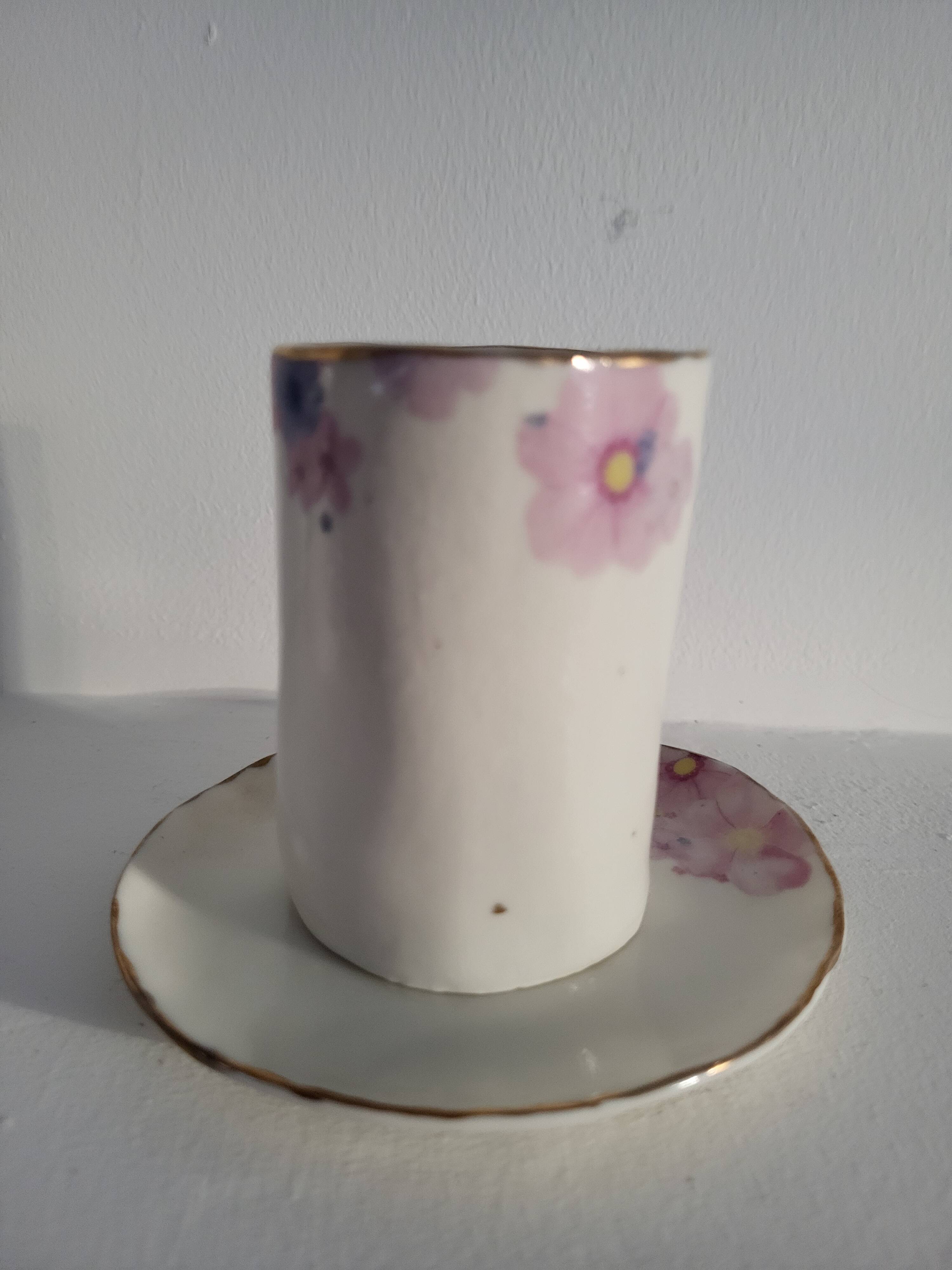 Habulous Floral Porcelain Set - 4 Pieces Handmade