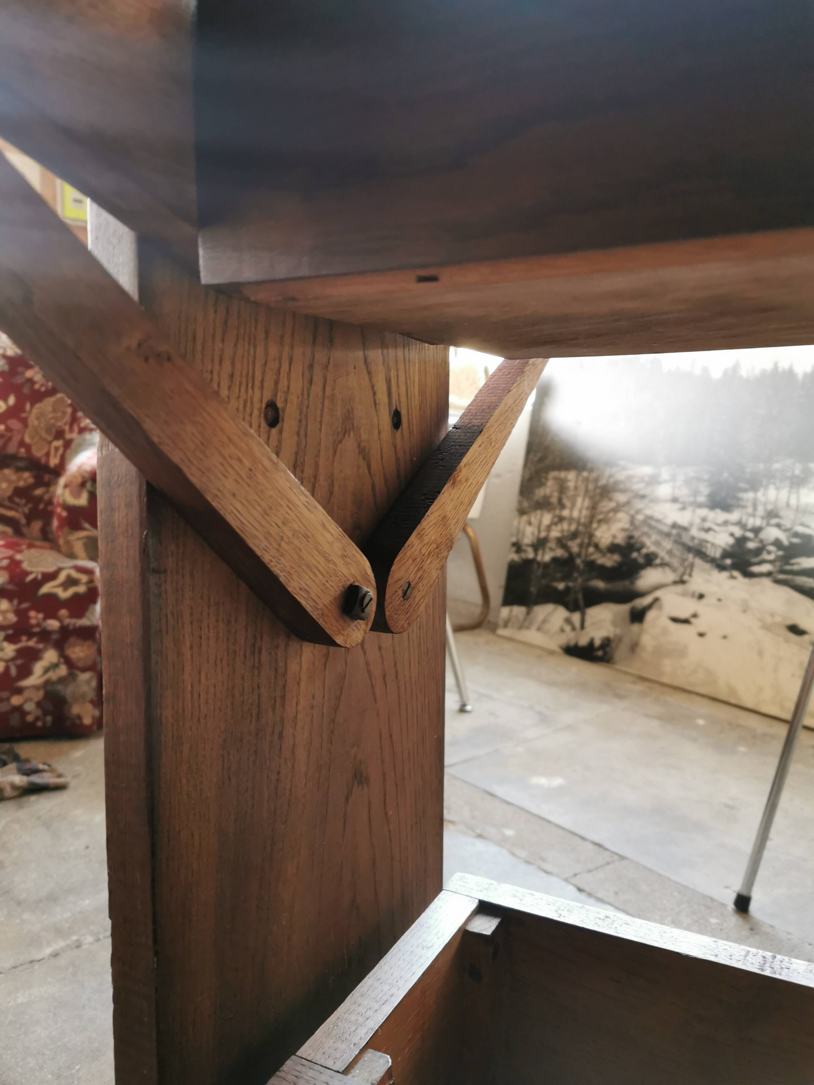 Double retractable desk 1950, Raclem