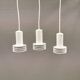 3 minimalistic small hanging lamps from danish lyfa, produced in the 80s.