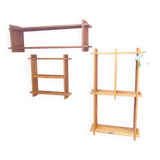 Three solid pine shelves
